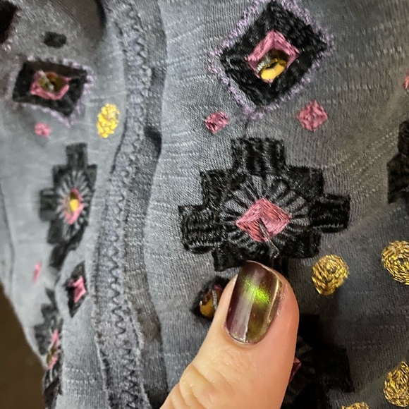 Free People - Embroidered sequins body-con mini dress - Picture 9 of 9